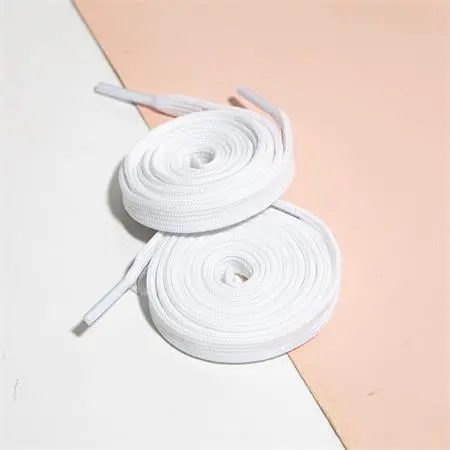 Dây giày trắng buộc dây thể thao loại dẹt dài 1,2m - 1 đôi 3