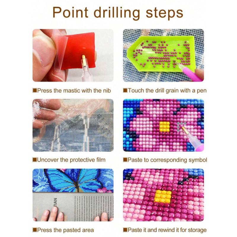 Potted Plant Pattern Diamond Arts Colorful Painting Kit without Frame, DIY 5D Diamond Arts Crafts Kit, Wall Art Decor for Home Living Room Bedroom 5