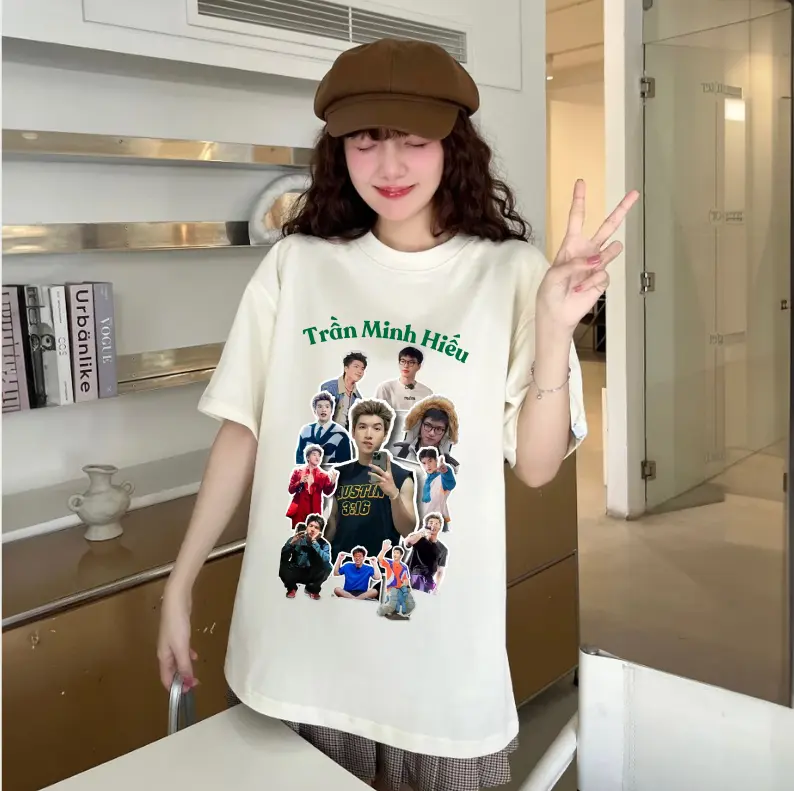 Áo thun ROSE SHOP in hình IDOL TRẦN MINH HIẾU - HIẾU THỨ HAI Dành cho Fan Sundays HOT TREND 2025 | Áo thun in nhiệt Hàn Quốc, chất vải cotton co dãn 2 chiều 220 gsm, mát mẻ thông thoáng, siêu mịn siêu mát - Top, Cổ Tròn, Unisex Nữ Women