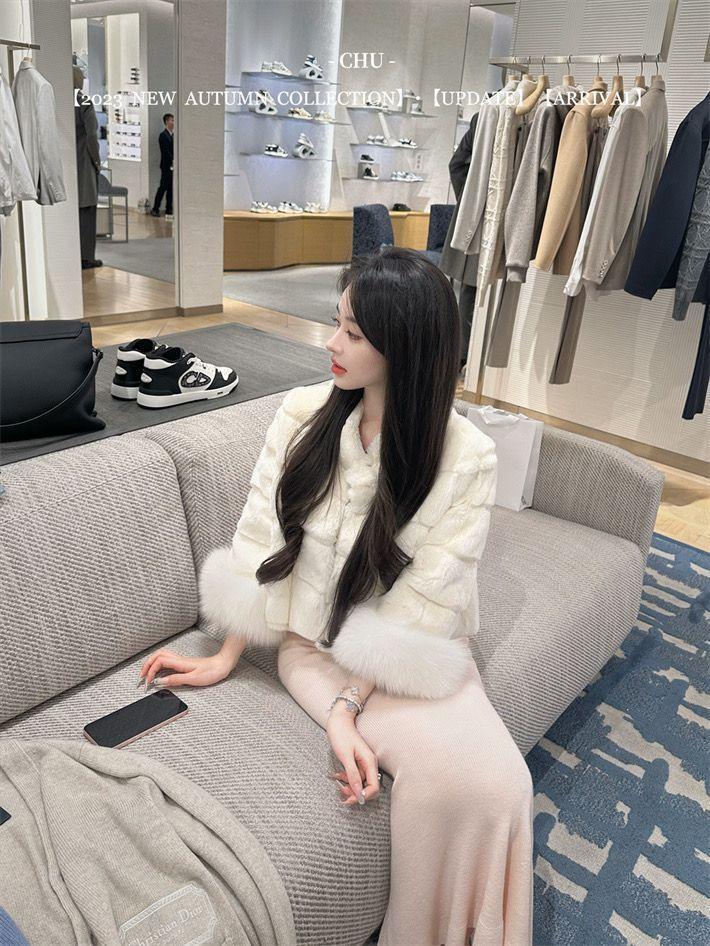 Product Introduction of Áo khoác ngắn lông chồn nữ, 2023 Hàn Quốc mới, phong cách Thanh Lịch và Xã Hội, lông thú cho mùa đông, được làm bằng môi trường, thích hợp cho phụ nữ, với lớp lông ngắn, 2025 Jacket Top Women 9
