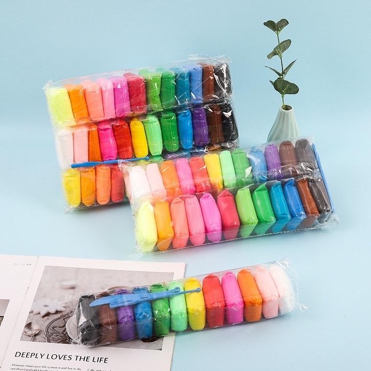  Đất Sét Nặn Tự Khô 12 24 36 Màu – Đồ Chơi Sáng Tạo Cho Bé Chất Đất Mềm Mịn Toy 