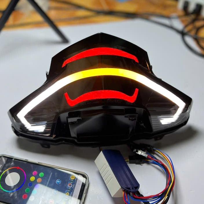 [Vision] Full Cụm Hậu Đèn Xin Nhan AUDI VISION 3D - Chỉnh hiệu ứng trên APP - Lắp đặt như Zin - Phụ kiện Xe Máy