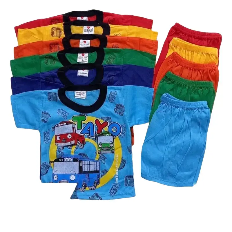 6 PCS BAJU SETELAN ANAK LAKI LAKI 0-5 TAHUN KAOS ANAK MURAH Katun Perempuan Parsel