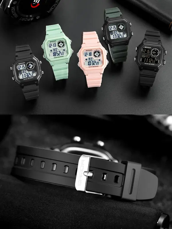 Men's Fashionable Digital Watch, Casual Sporty Digital Watch, Trendy Multifunctional Watch for Daily Life 7
