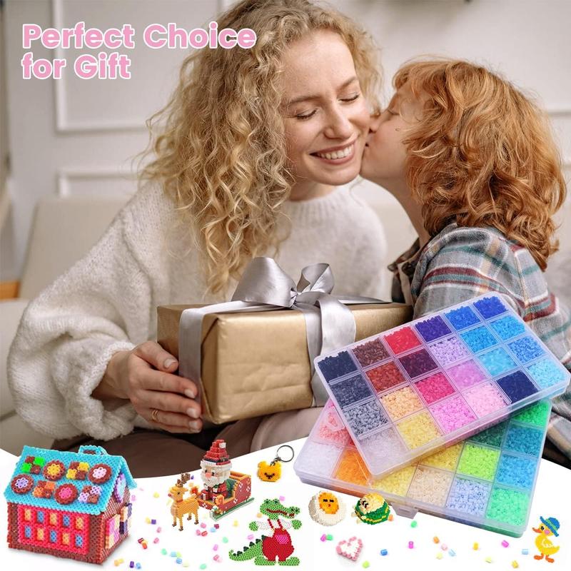 Hạt Cầu Chì Mini, 12000 Hạt Melty Mini, 24 Màu, Hạt Sắt Mini, Tương Thích Với Hạt Perler Mini Và Hama Mini, Hạt Artkal Mini 2.6Mm 6