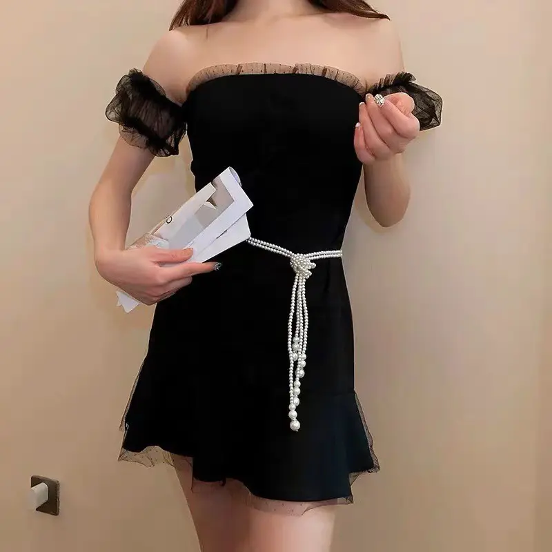 Vòng Cổ Áo Len Mô Phỏng, Hai Lớp, Thanh Lịch, Dành Cho Nữ, Vòng Cổ Nữ, Vòng Cổ Dây Chuyền Dài 7