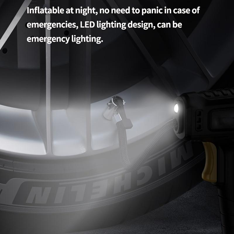 Product Introduction of Portable Car Wireless/Wired Tire Inflator, Digital Display Tire Inflator, Auto Tire inflation Air Pump for Birthday Gifts, Car Gadgets, Car Tyre Repair Tools, Car Accessories for Motorcycle, SUV, Truck, Car Accessories, Men's Tools Gadgets, Gift Set 8