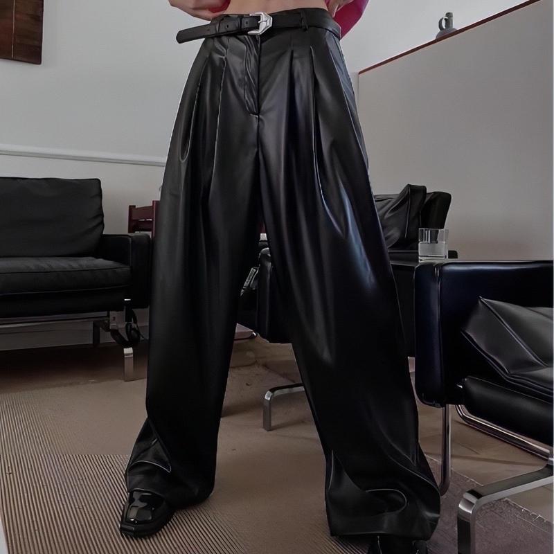 Quần suông da xếp ly 2 màu siêu chất Hạnh Nguyễn Mikixi Nữ