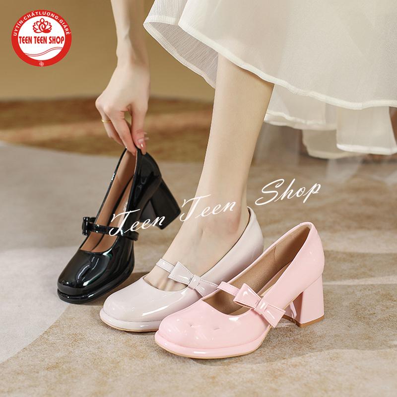 Product Introduction of Giày Cao Gót Nữ Mary Jane 5cm Phong Cách Vintage Gót Vuông Siêu Xinh Shoes 6