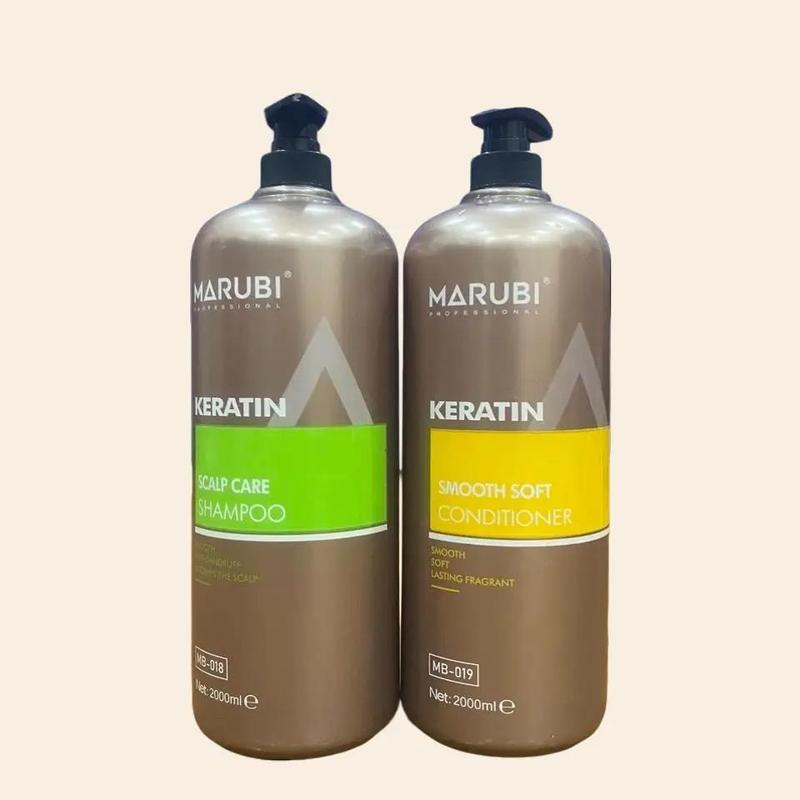  Bộ Dầu gội đầu cặp xả gội MARUBI 2000ML chiết xuất collagen,keratin giúp phục hồi tóc hư tổn 