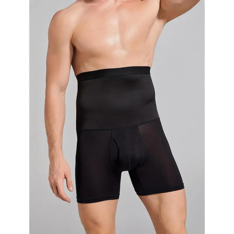 Men's High Waist Shapewear Shorts, Compression Body Shaper, Tummy Control Slimming Bodysuit 0
