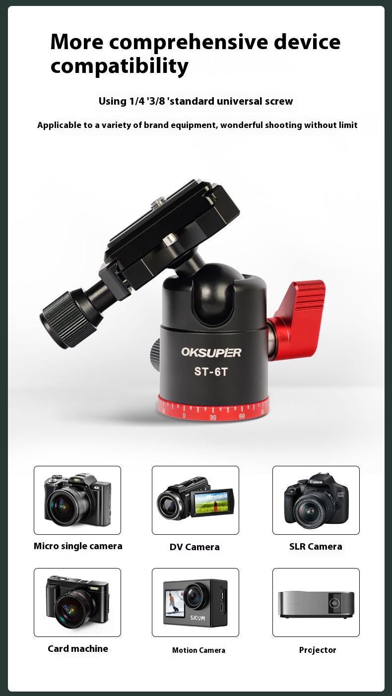 Product Introduction of SL OKSUPER camera tripod photography SLR tripod outdoor portable aluminum alloy hydraulic damping gimbal bracket 19