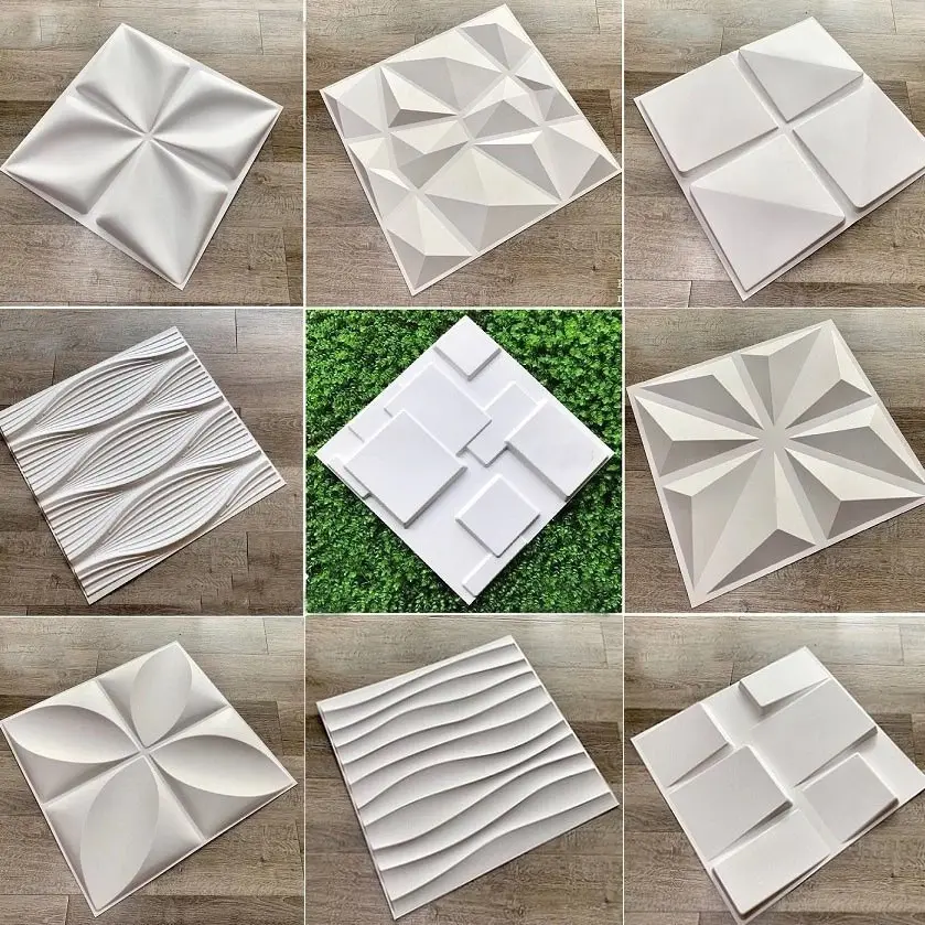 COMBO 6 Tấm Ốp Tường 3D Sang Trọng Kích Thước 50cmx50cm, Tấm Nhựa Ốp Tường PVC