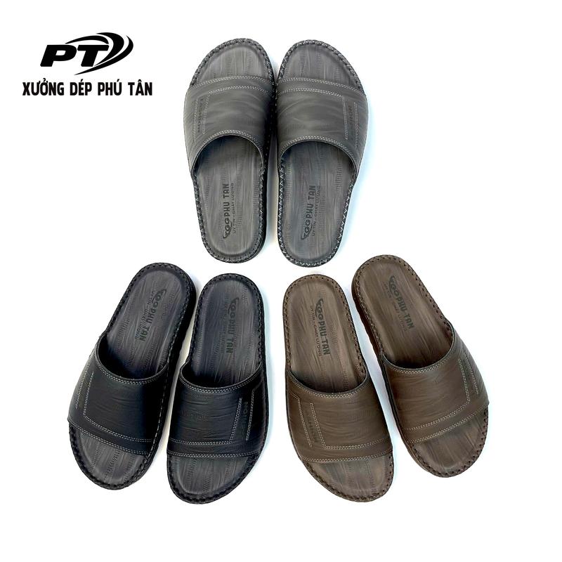 PT Dép Nam Quai Ngang Fashion Cao Cấp Đế Chống Trơn Trượt Da 2 Lớp Không Thấm Nước Khâu Chỉ Chất Chắn Lót Mút Êm Chân Slipper DéP Jean Giày dép nam đẹp