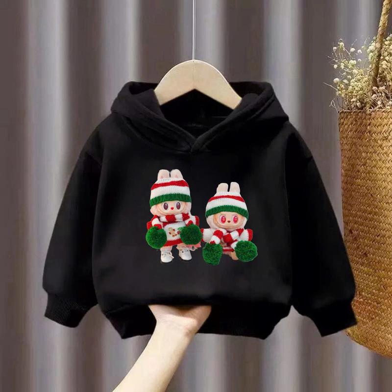 Áo nỉ hoodie bé trai, bé gái hình LABUBU đôi dễ thương, mũ 2 lớp chất nỉ bông mềm mịn cho bé 6-30kg 8