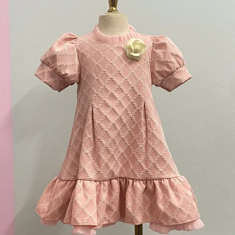 Đầm Tiểu Thư Gấm Nâu cho bé 9-30kg- Minna fashion 0