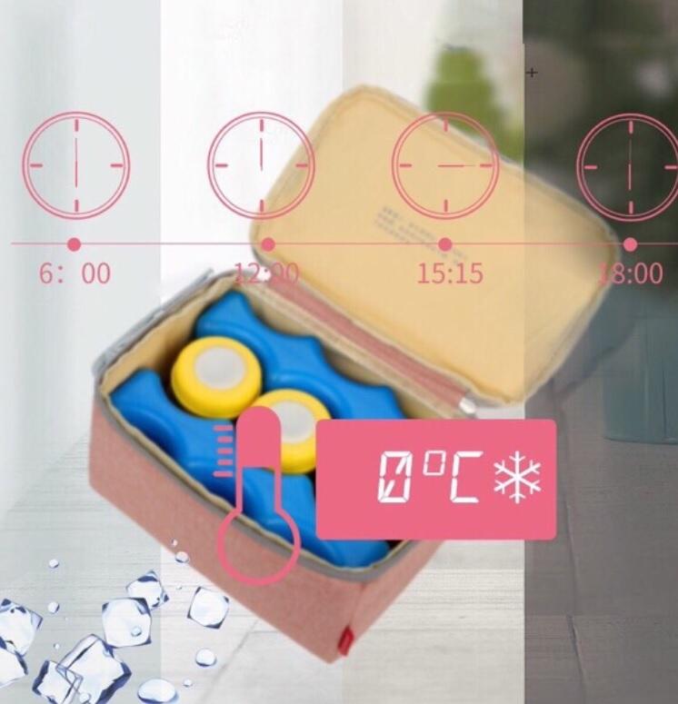 Sét túi giữ nhiệt vcoool kèm 2 thanh đá 3 sóng bảo quản sữa không gồm bình sữa