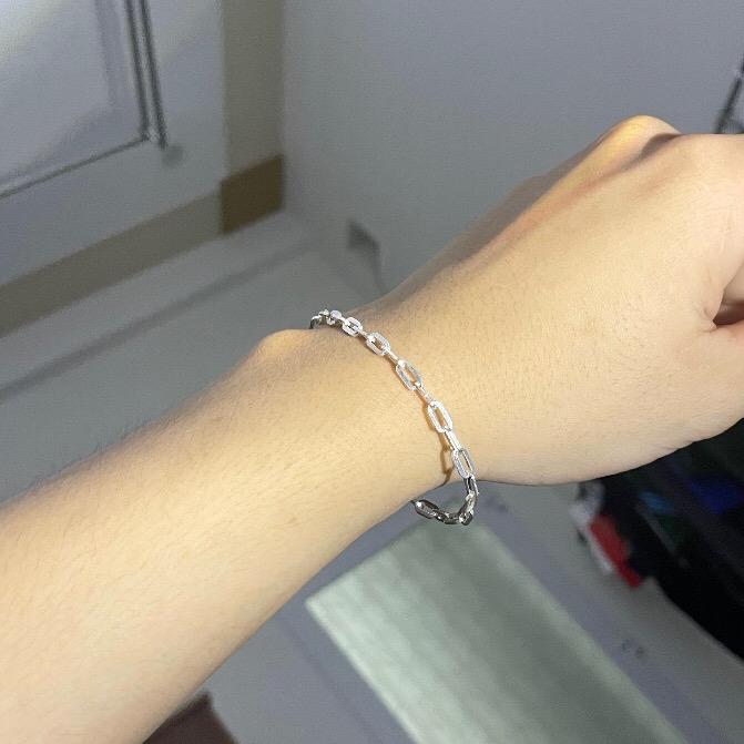 Lắc tay xích Bac.Ta khoá S dây xích trọng lượng ~2chỉ chiều dài 18cm nam nữ đeo được, đeo hằng ngày mẫu mới trẻ trung HPJ