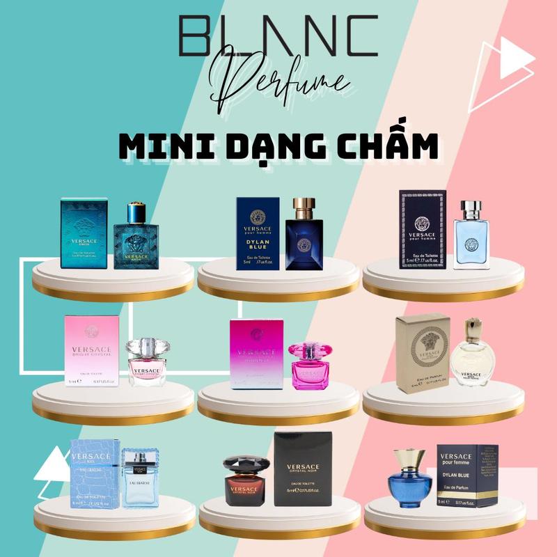 [Dạng Chấm] Tổng Hợp Nước Hoa Versace Mini 5ml Nam Và Nữ Perfume Cosmetic Xịt Thơm