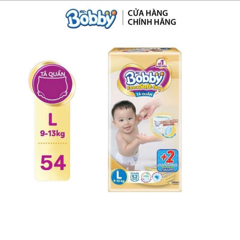 [MỚI] Tã Bobby Quần Extra Soft Dry Cao Cấp Đủ Size L52+2/XL46+6/XXL42+4 Cho bé - Date 2027