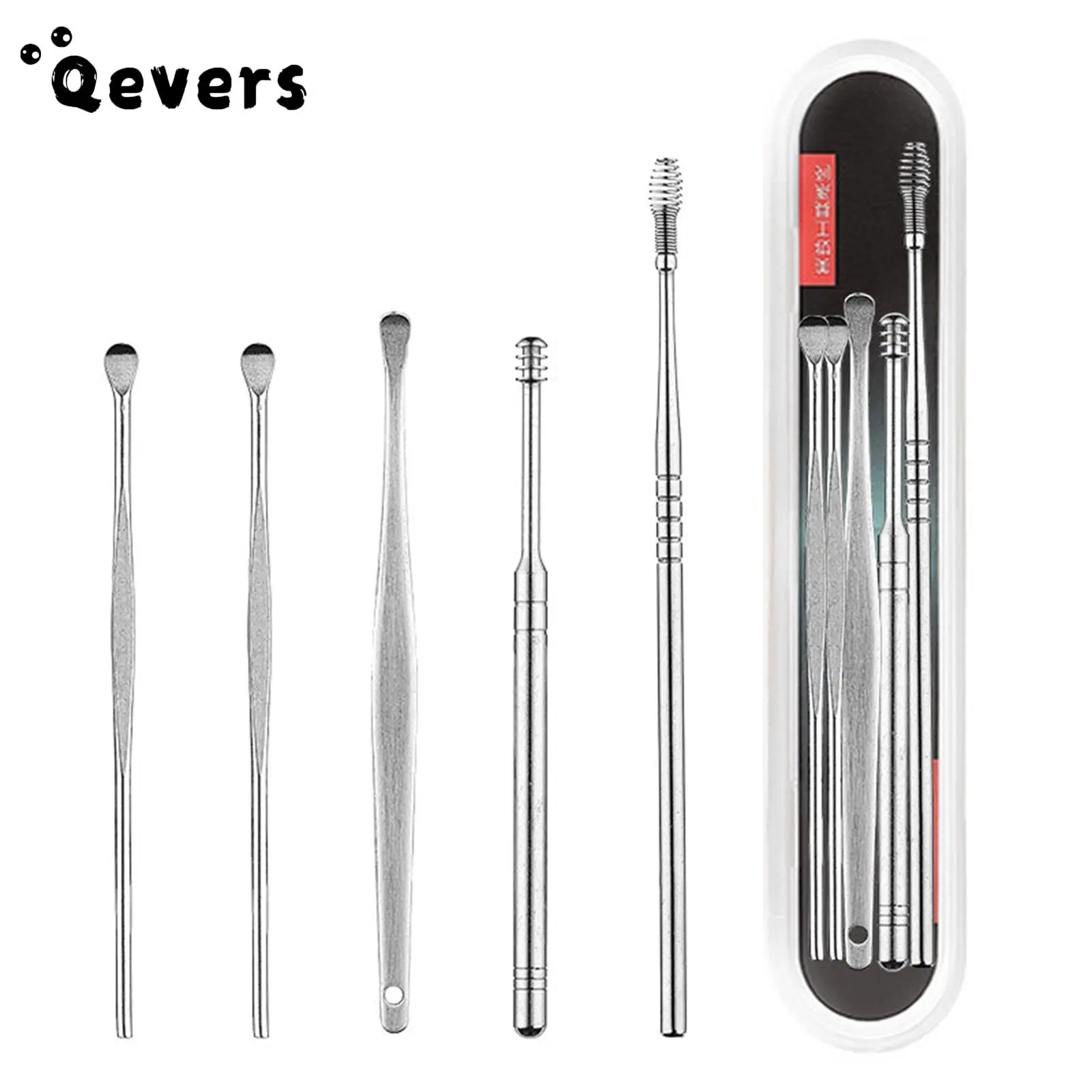 Ear Wax Cleaner Tool Set, Stainless Steel Ear Pick Cleansing Tools with a Storage Box, Earwax Removal Kit