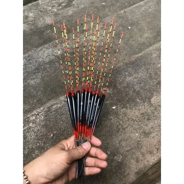 Combo 3 Cây Phao Câu Cá Rô Phi Hắc Phi Siêu Nhạy Độ Dài 36.5 - 38.5cm, Tải Chì 2.6 - 2.8g, Đen Đỏ Bắt Cá Fishing Đi Câu 2