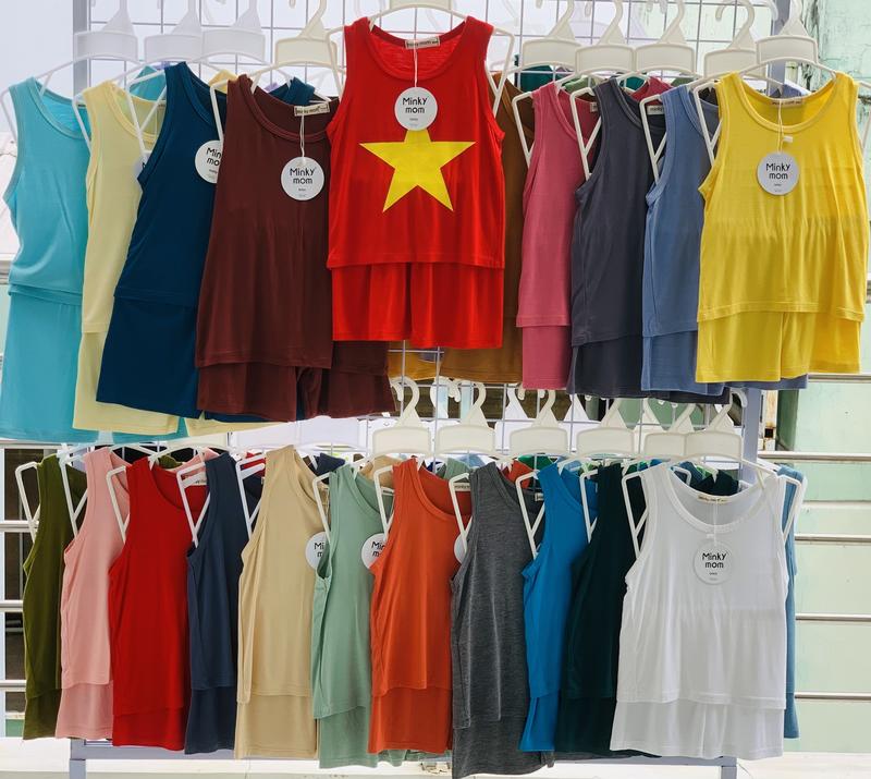 Bộ Ba Lỗ Minky Mom Có Size To Đến 32KG, Cho Bé Trai_Bé Gái, Thun Cott0n Lạnh , Vải Mềm-Mịn-Mát-Thấm Hút Mồ Hôi. bộ  ba set the cặp quanao  daitay bộ  nỉ