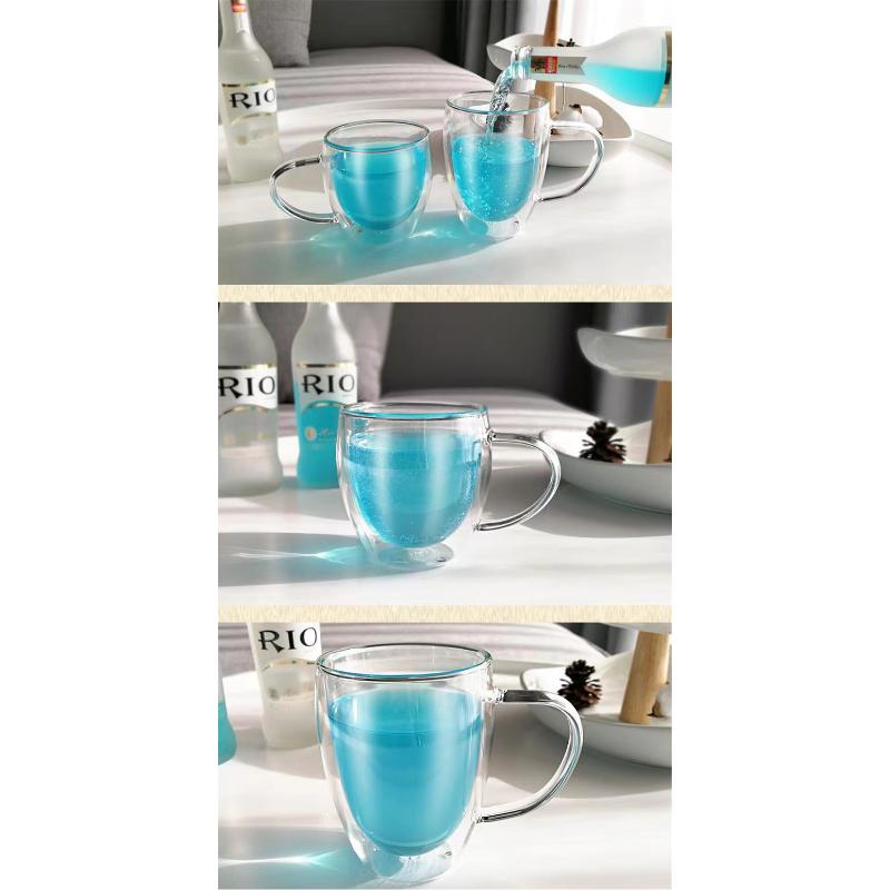 Product Introduction of COD Double-layer Glass 250/350/450ML Mug Coffee Cup Tea Cup Hot Water Resistant Cup 19