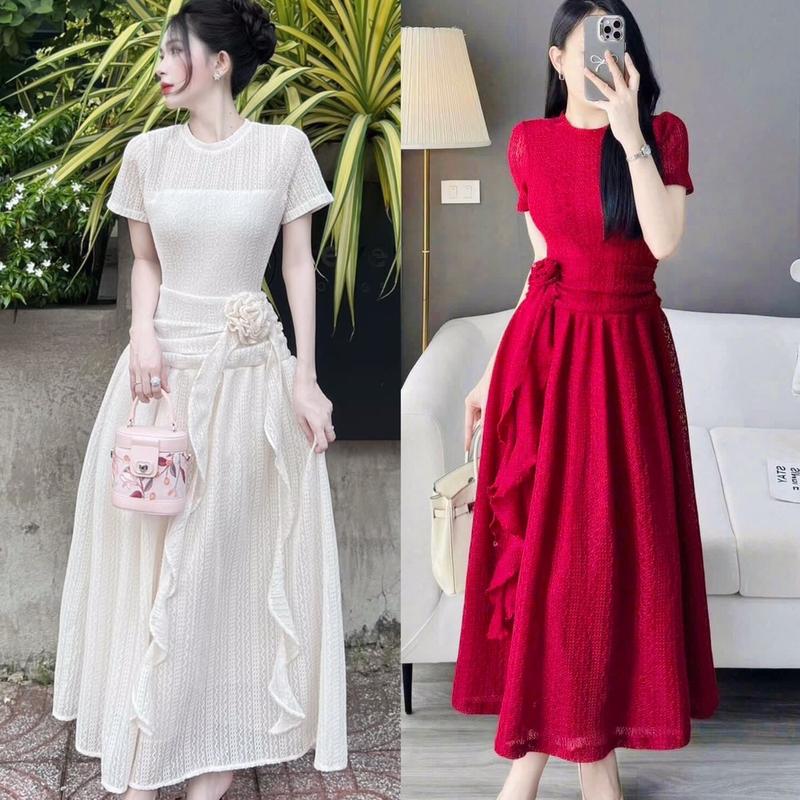 Susan Dress - Đầm Ren Cuộn Hoa Dự Tiệc Sang Trọng Giành Cho Nữ, Chất Liệu Ren Mocking Co Giãn Thoáng Khí
