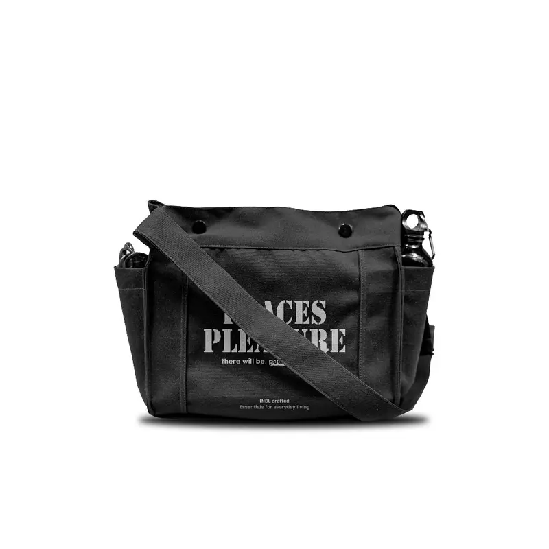 weister Pria sling bag | tas kuliah | tas selempang kanvas | INBL pleasure hitam Slingbag 0