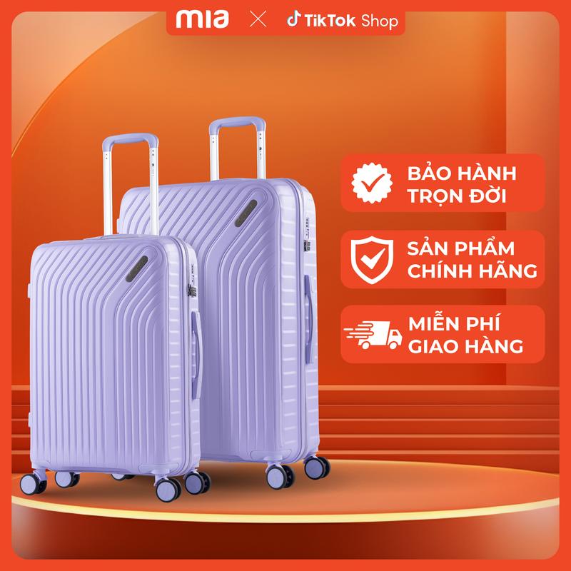 Combo 2 Vali Larita Rico AH032 3 size Vali kéo du lịch Chất liệu Nhựa PP siêu bền bỉ, hạn chế bể vỡ, chịu mọi va đập, Khoá số TSA chuẩn HOA KỲ - Vali MIA MIỄN PHÍ BẢO HÀNH TRỌN ĐỜI. Vali chính hãng, Vali xách tay kí gửi, Vali 2024