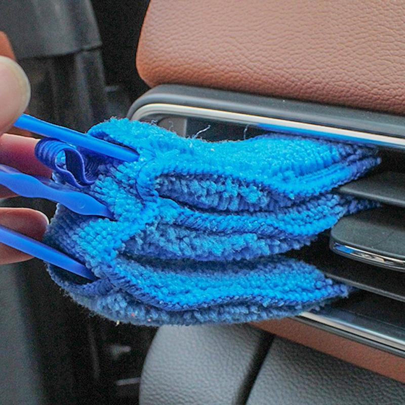 Solid Color Non-slip Durable Cleaning Cloth, 1 Count Removable Air Conditioner Outlet Gap Dust Brush, Household Cleaning Supplies, Cleaning Bundles for House, Cleaning Gadgets for Home, House Cleaning Tools 2