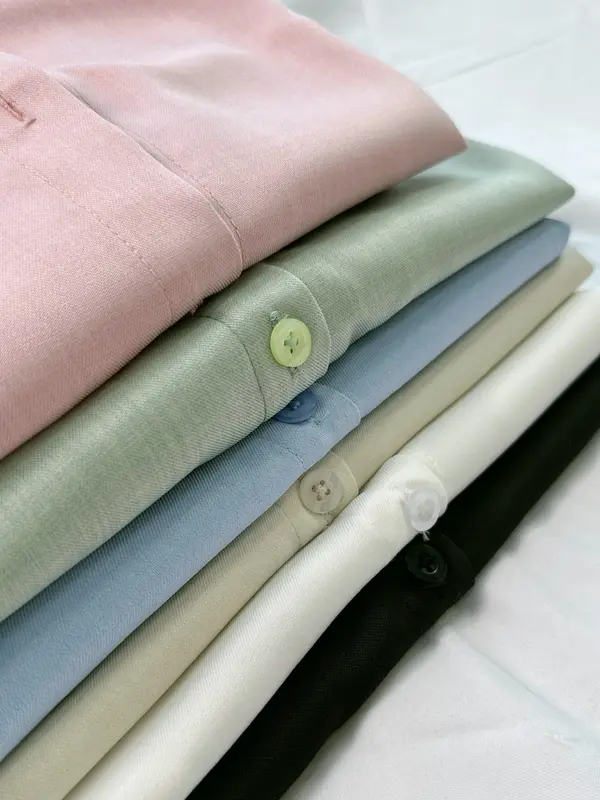 La Merci - Áo Sơ Mi Nữ Chất Vải Cotton Xước Thái Phong Cách Công Sở, Size SM A09 1