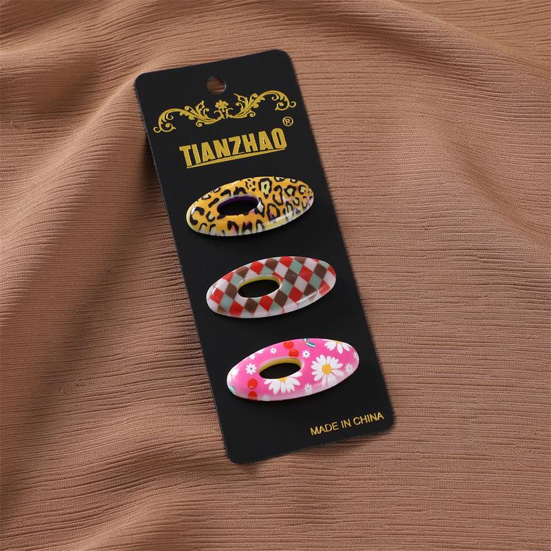 Product Introduction of 3pcs/Set Fashion Printed Bandana Needle Heart Oval Pin Scarf Fixed Buckle Anti Shedding Safety Pin Gift for Girlfriend Love Bow Safety Hijab Pins Accessories 32