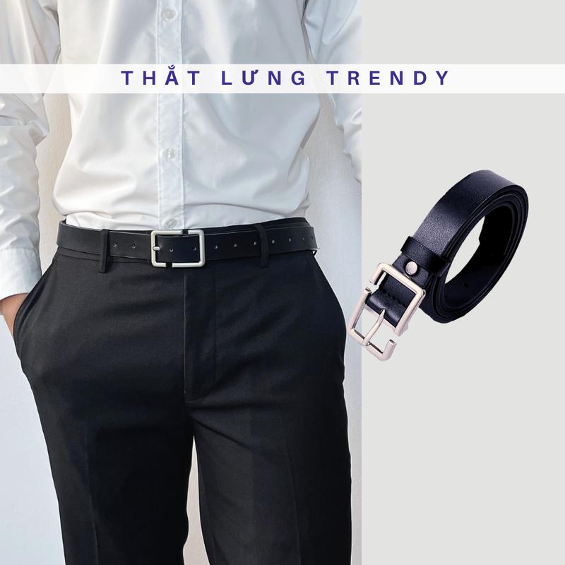 Thắt lưng nam nữ Unisex mặt chữ nhật trẻ trung mã TLN004 Trendy Titan