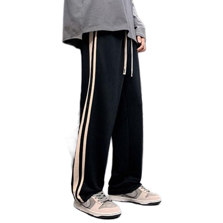 Quần Ống Rông Nam Dáng Suông Nhung Tăm Mềm Mại Thời Trang Siêu Đẹp B01 Menswear Pants Ong Đen