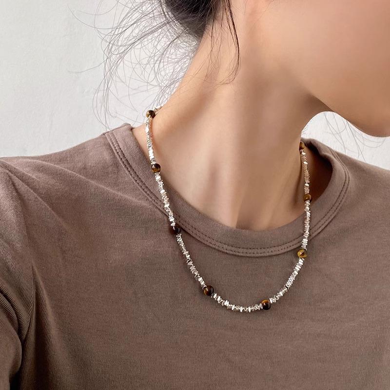 Product Introduction of Kalung Batu Mata Harimau, Melad, Kualiti Kaunter, Rantai Tulang selangkaBaju-T, Untuk Lelaki dan Wanita.Gelang, Barang KemasAksesori Fesyen, Reka Bentuk Unik, Bahan Tahan Lama, Kraf Tahan Lama018 15