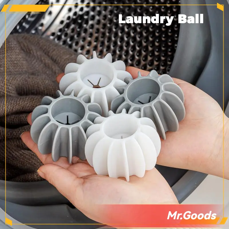 Laundry Ball Reusable Silicone Clothes Hair Cleaning Tools Pet Hair Remover Washing Machine Cat Hair Catcher Laundry Ball Accessory
