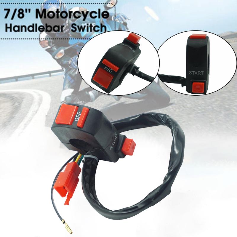 Product Introduction of Start Switch Motorcycle Switch DC12V/10A Engine Switch Assembly Fit On Most Of Motorcycles 7/8\" Motorcycle Handlebar 27