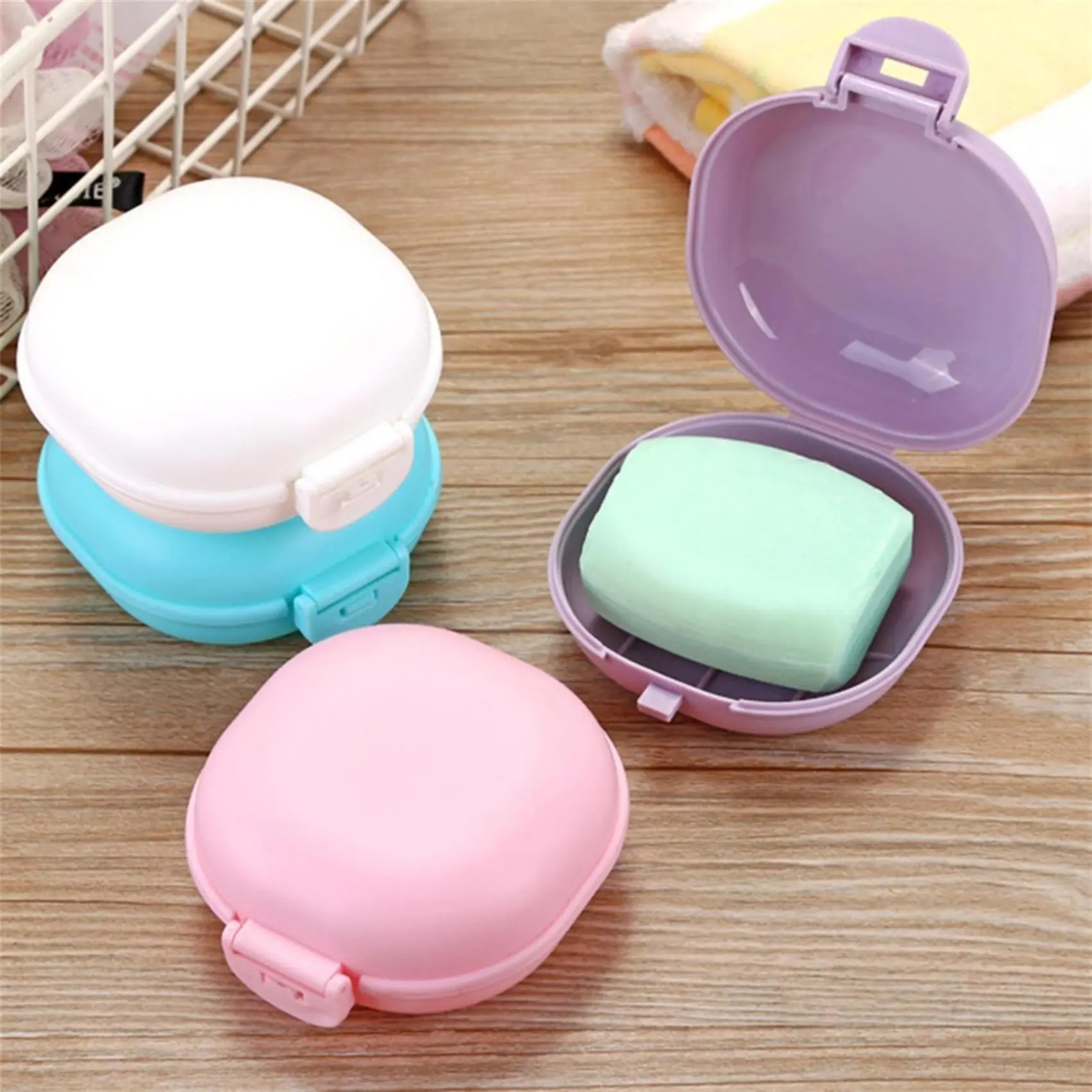 Bathroom with Lid Waterproof Soap Box Travel Drain Soap Box