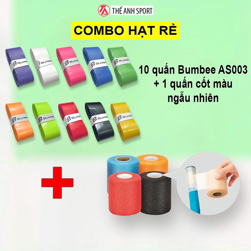 COMBO HẠT RẺ 10 quấn cán BUMBEE AS003 + 1 quấn cốt vợt màu ngẫu nhiên Vợt Cầu Lông Cán Vợt Sport