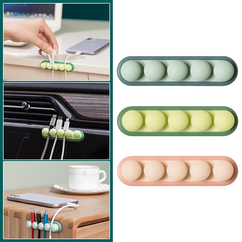 Handy Silicone Cable Organizer Charging Cable Storage Rack Cartoon ...