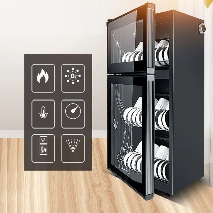 Tủ sấy bát đĩa 2 tầng 98lít khử khuẩn diệt trùng cao cấp - Máy sấy chén bát gia đình 0