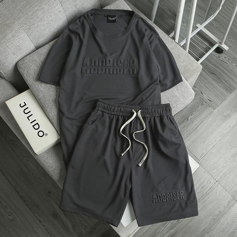 Bộ quần áo thể thao nam nữ JULIDO dập hình vân nổi, chất liệu vải Waffle thoáng mát, thấm hút mồ hôi.
