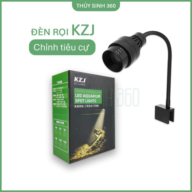 Đèn Rọi Chỉnh Tiêu Cự 3 Chế Độ Màu KZJ ( 9w-12w-15w ) - Sử Dụng Cho Hồ Cá Cảnh - Thủy Sinh - Biotop - Bán Cạn - Tiểu Cảnh