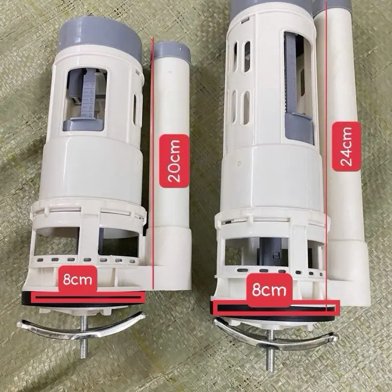 cột xả bồn cầu 2 nhấn, bộ xả két liền cột xả nước bệt vệ sinh