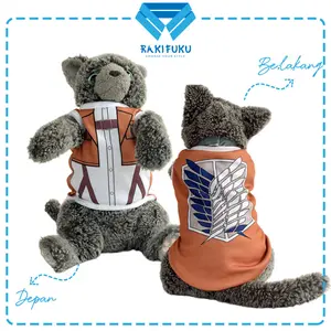 Baju Kucing Anime Lucu Murah Seragam Scout Legion Cowo Cewe Jantan Betina Hewan Kecil