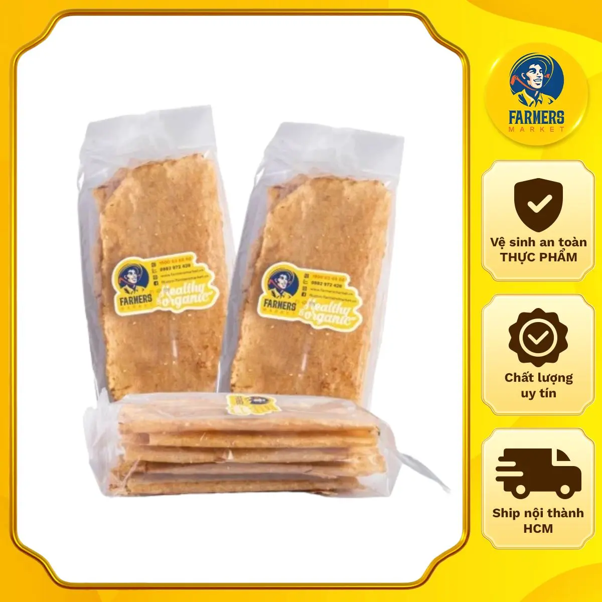 [Combo 2 bịch] Bánh tráng mắm ruốc Farmers (5 cái /túi)