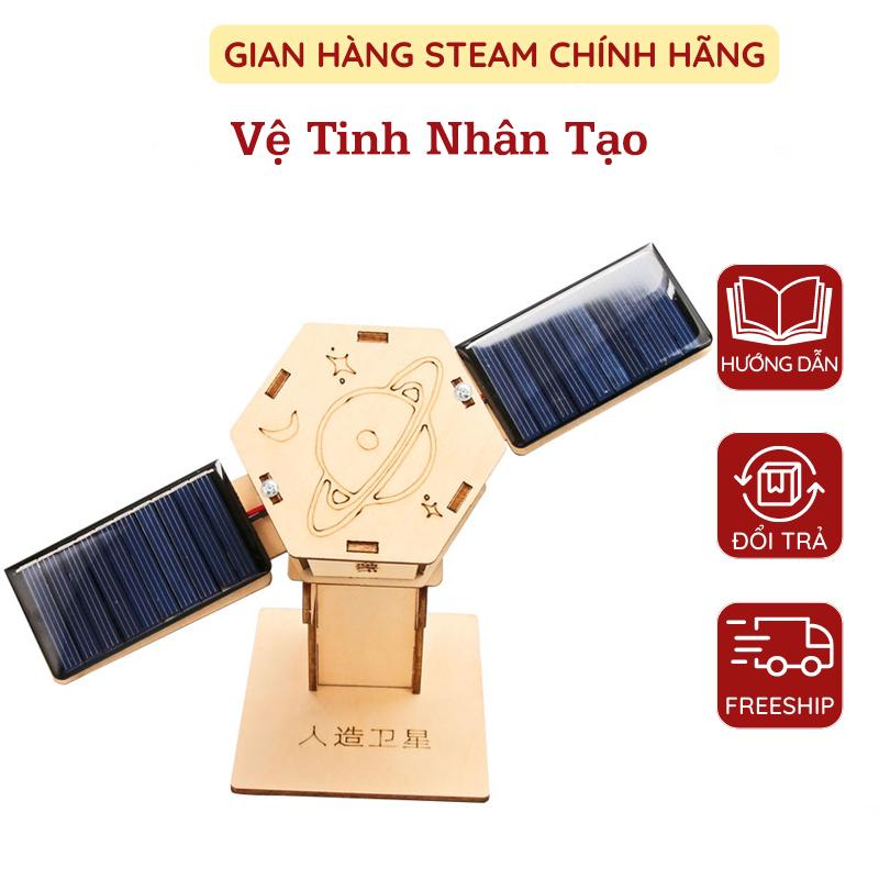 Đồ Chơi Mô Hình Vệ Tinh Nhân Tạo Sử Dụng Pin Năng Lượng Mặt Trời Công Nghệ STEM Toy Gỗ Bền An Toàn Cho Trẻ Em Từ 3 Tuổi Trải Nghiệm Học Tập Thú Vị