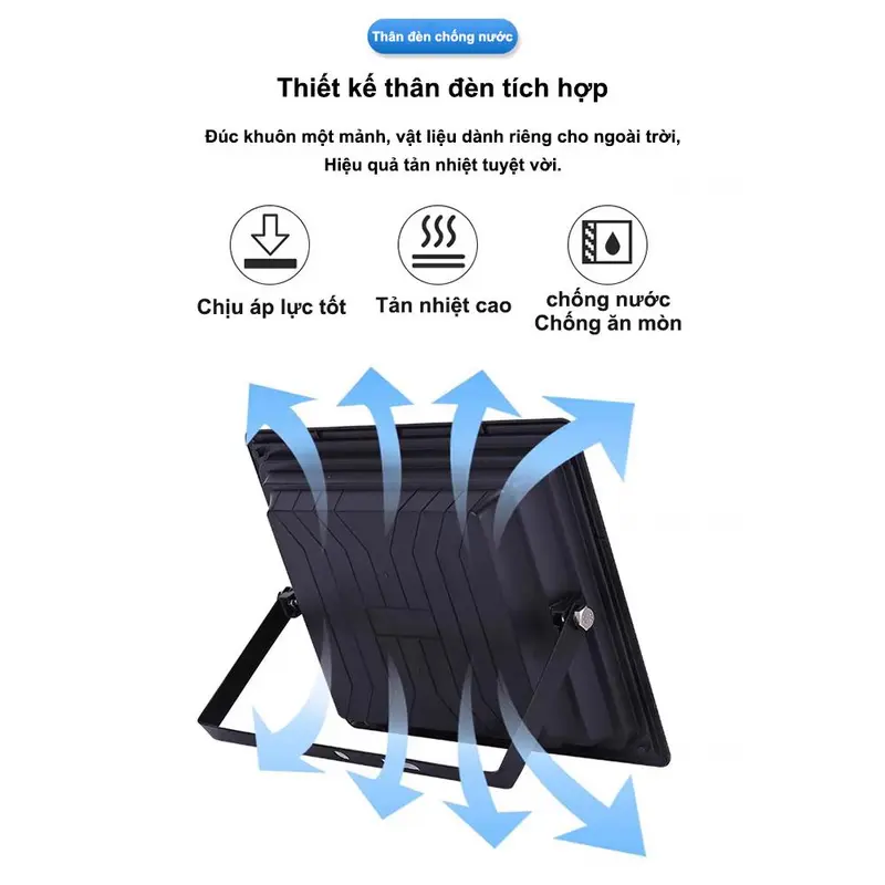 Đèn năng lượng mặt trời 200W chống nước và chống chói mới nâng cấp đèn tiết kiệm năng lượng điều khiển từ xa 6
